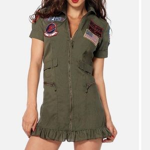 Leg Avenue Women’s Licensed Top Gun Flight Dress Costume